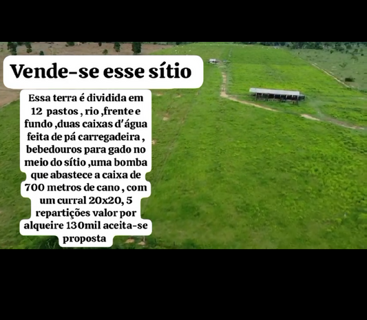 Sítio com 12 pastos piquetiados